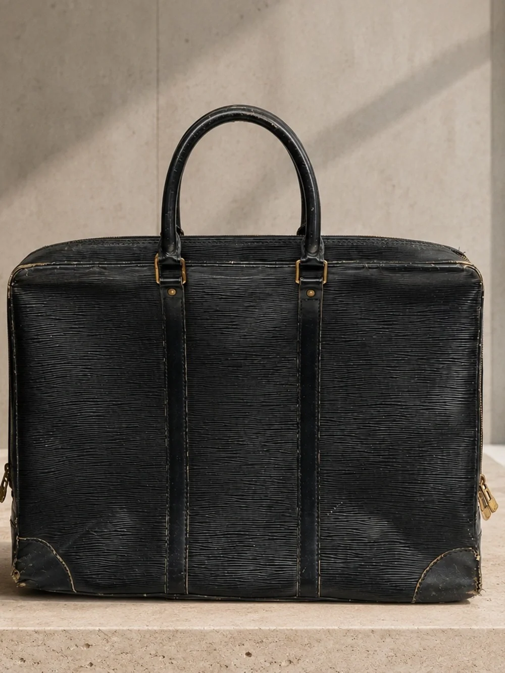 Louis Vuitton Porte-Documents Briefcase – Black Epi Leather | Vintage 👀